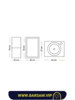 ست کابین روشویی مدل باربد کد 1002