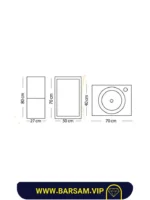 ست کابین روشویی مدل باران کد 1005