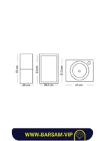 ست کابین روشویی مدل آتیلا دیواری کد 1020