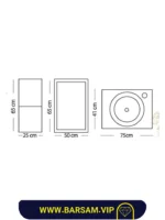 ست کابین روشویی مدل رژین کد 1023