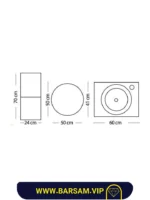 ست کابین روشویی مدل کسری کد 1025