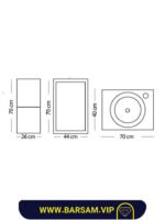 ست کابین روشویی مدل آذرخش بتنی کد 1027