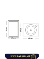 ست کابین روشویی مدل تورینو اس کد 1030