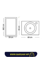 ست کابین روشویی مدل الوند کد 1039