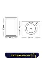 ست کابین روشویی مدل مانلی کد 1040
