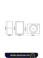 ست کابین روشویی مدل افرا کد 1042