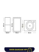 ست کابین روشویی مدل باتیس کد 1043