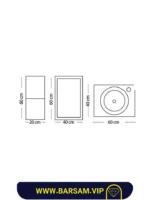 ست کابین روشویی مدل کیان کد 1044