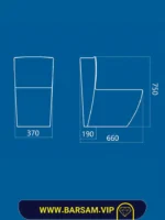 توالت فرنگی مگنولیا (چینی کرد) کد 1096