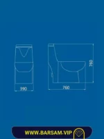 توالت فرنگی طاووس (چینی کرد) کد 1097